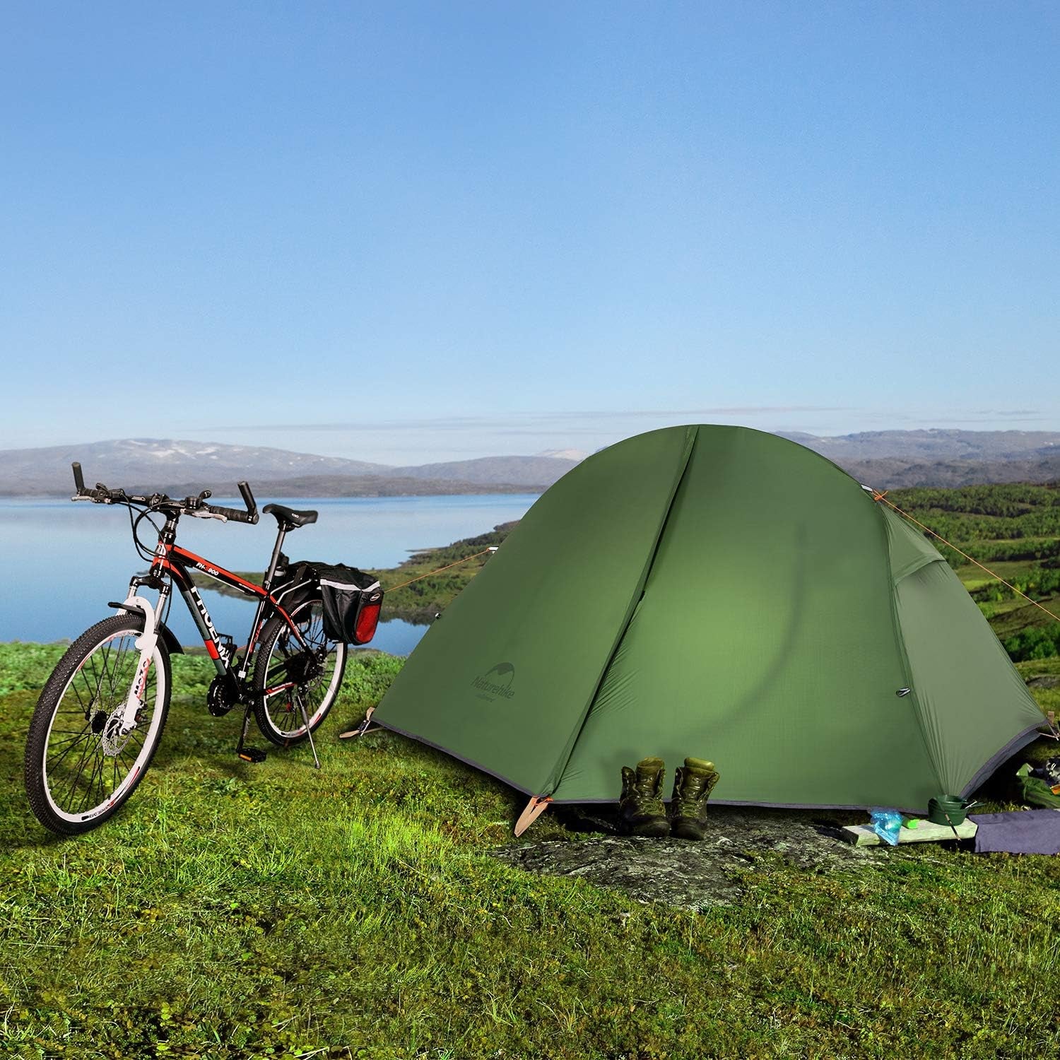 Naturehike Backpacking Tent for 1 Person Camping Hiking Lightweight Waterproof One Person Tent with Footprint